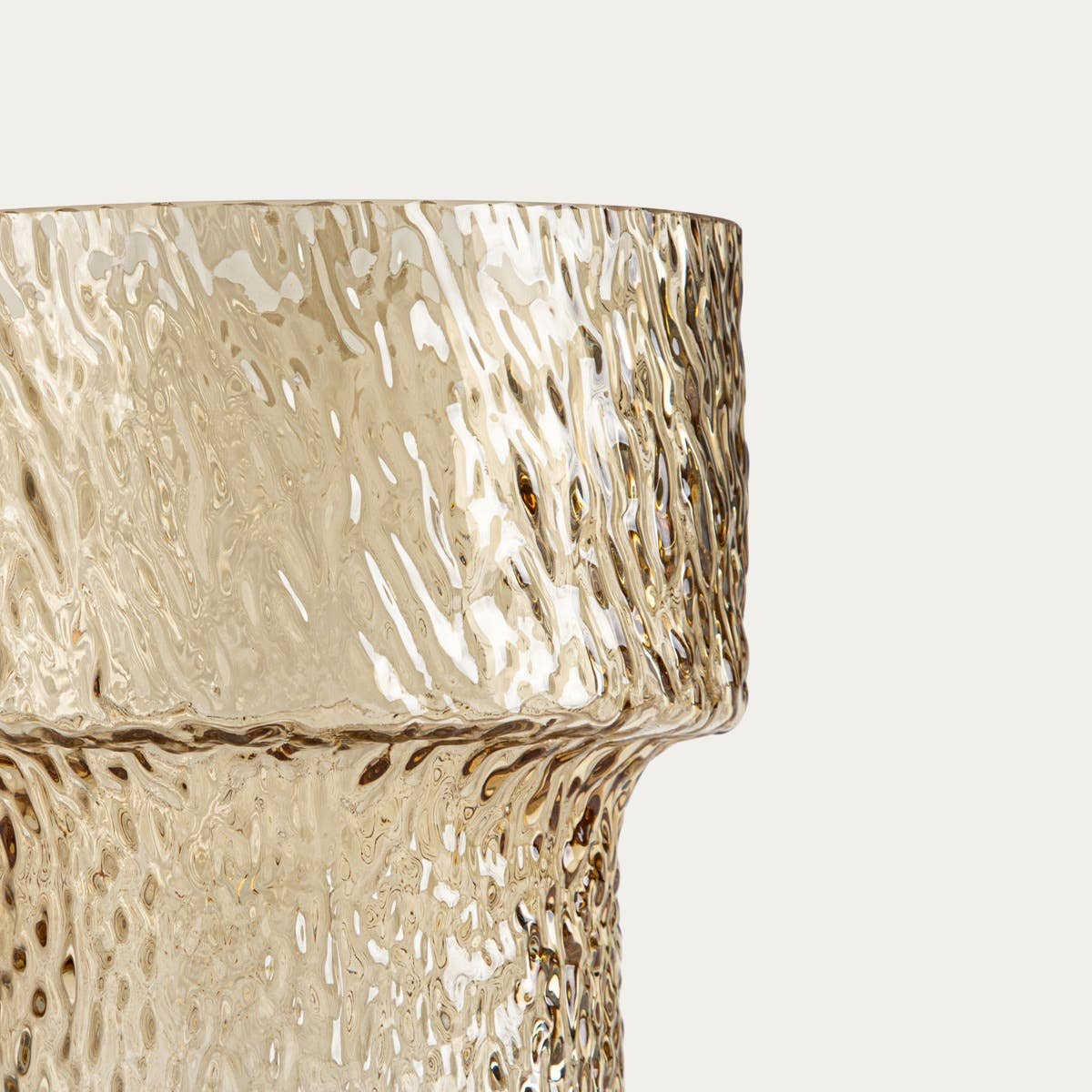 Vase | MIRELLE | verre beige | 15,7 x 21 cm