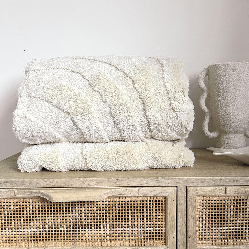Plaid Josselin blanc 130X170cm