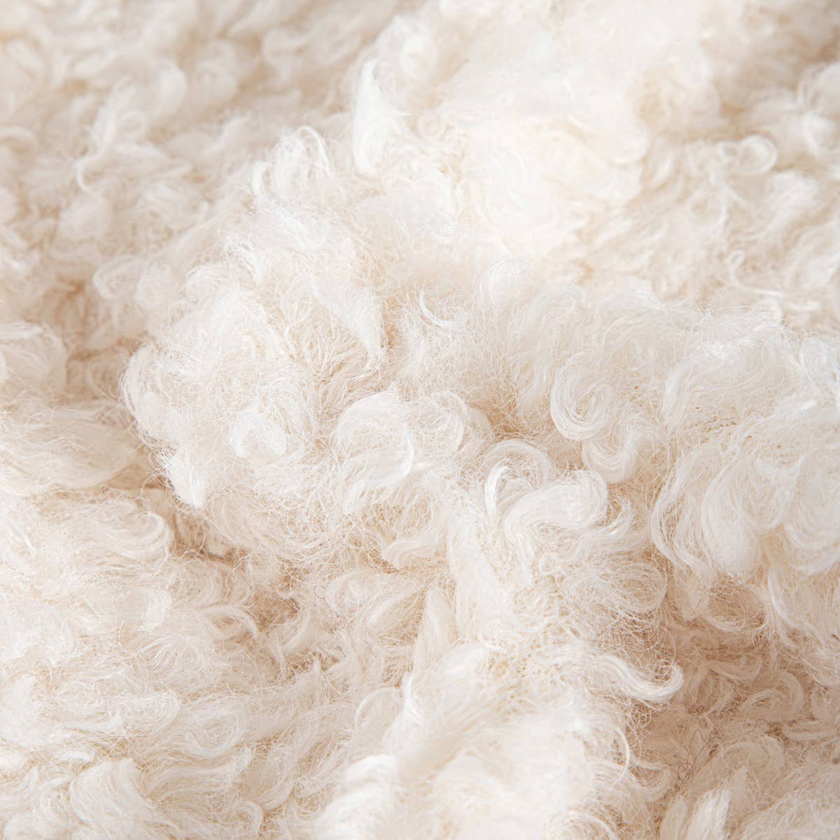 Couverture | SOLANO | bouclé blanc à texture bouclée
