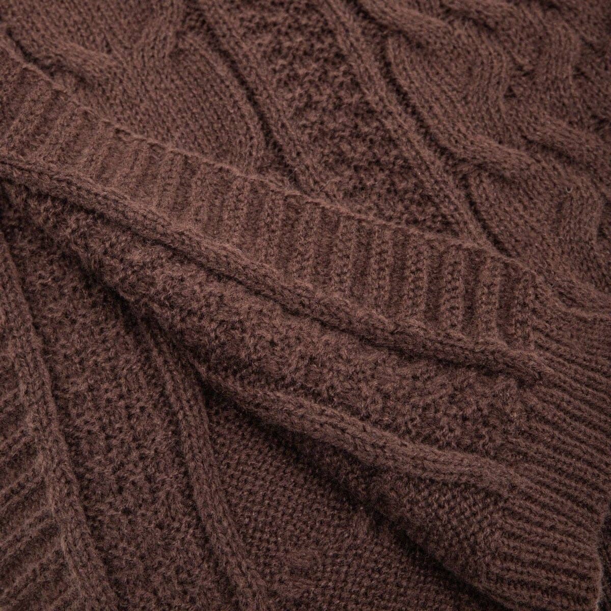 Couverture | FLAVE | style pull de couleur chocolat