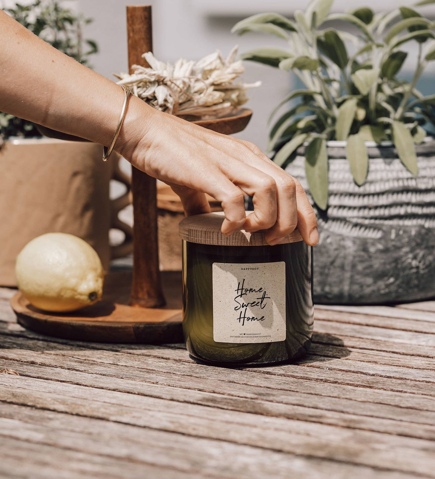 Bougie parfumée | Home Sweet Home | From wine bottle