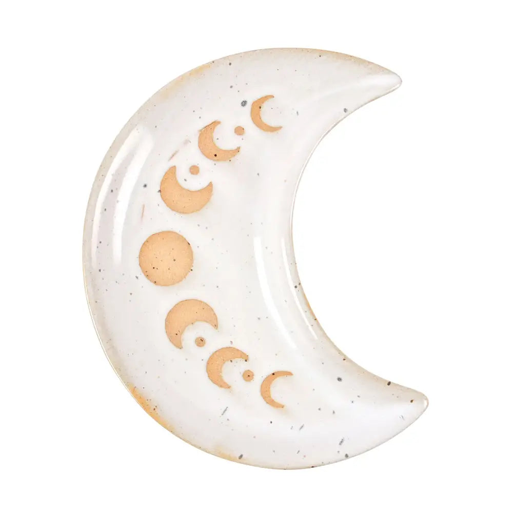 Plateau à bibelots en céramique Moon Phase Crescent de 12 cm