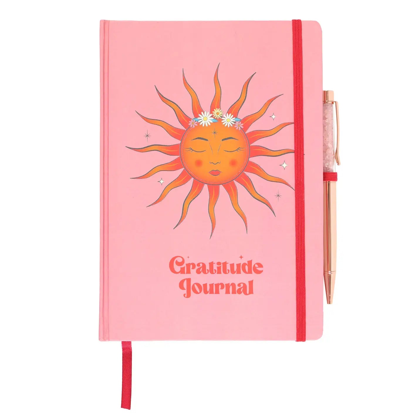 Journal The Sun Gratitude avec stylo à quartz rose