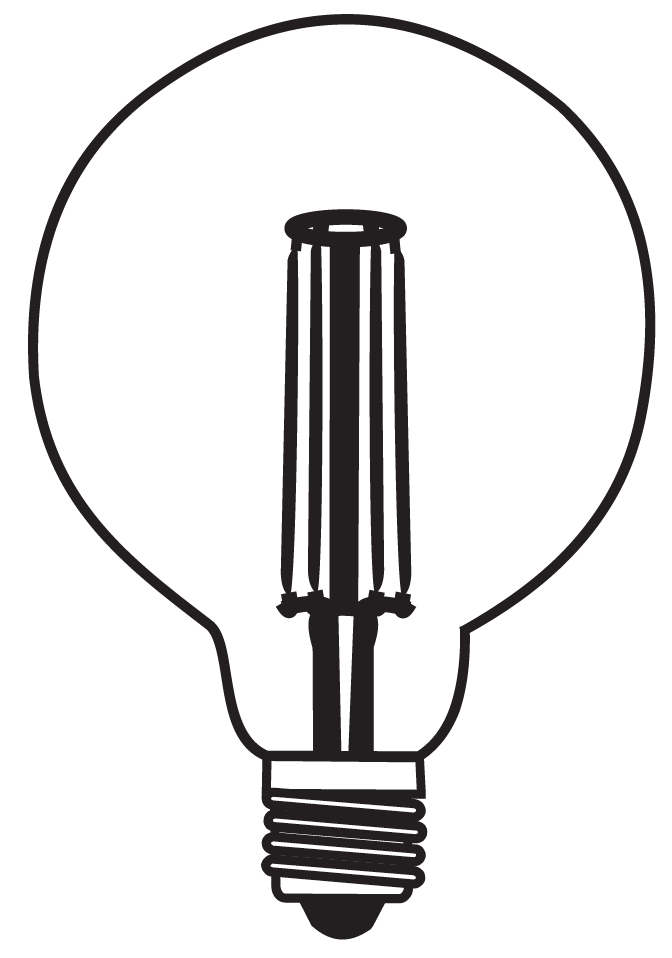 Ampoule LED Globe pm 4W E27 ambre D9,5 H13,8cm dimmable