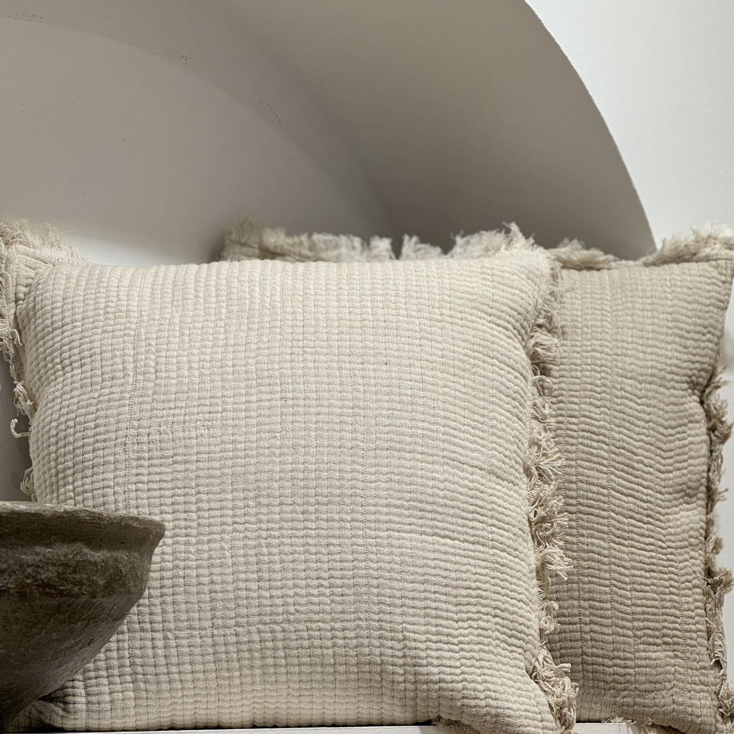 Coussin à franges