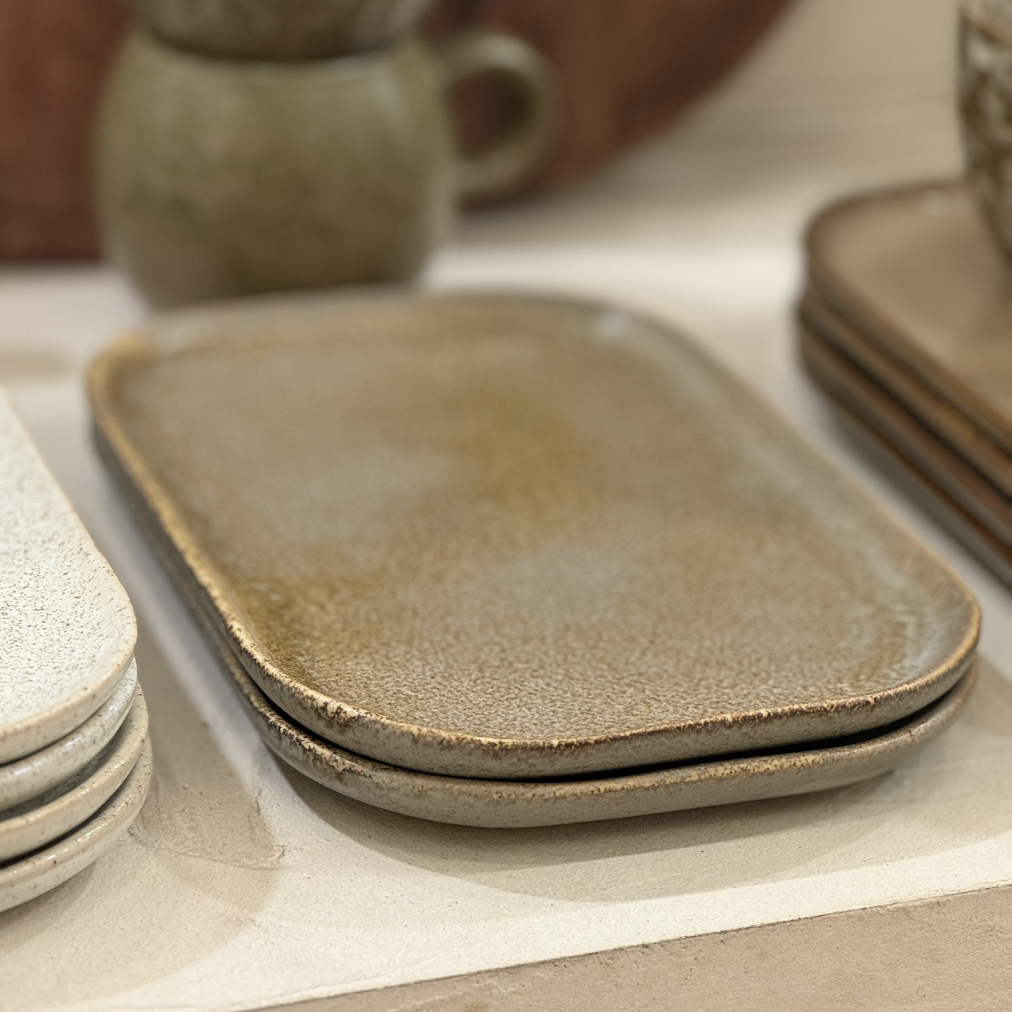 Addison Assiette Grès Gris