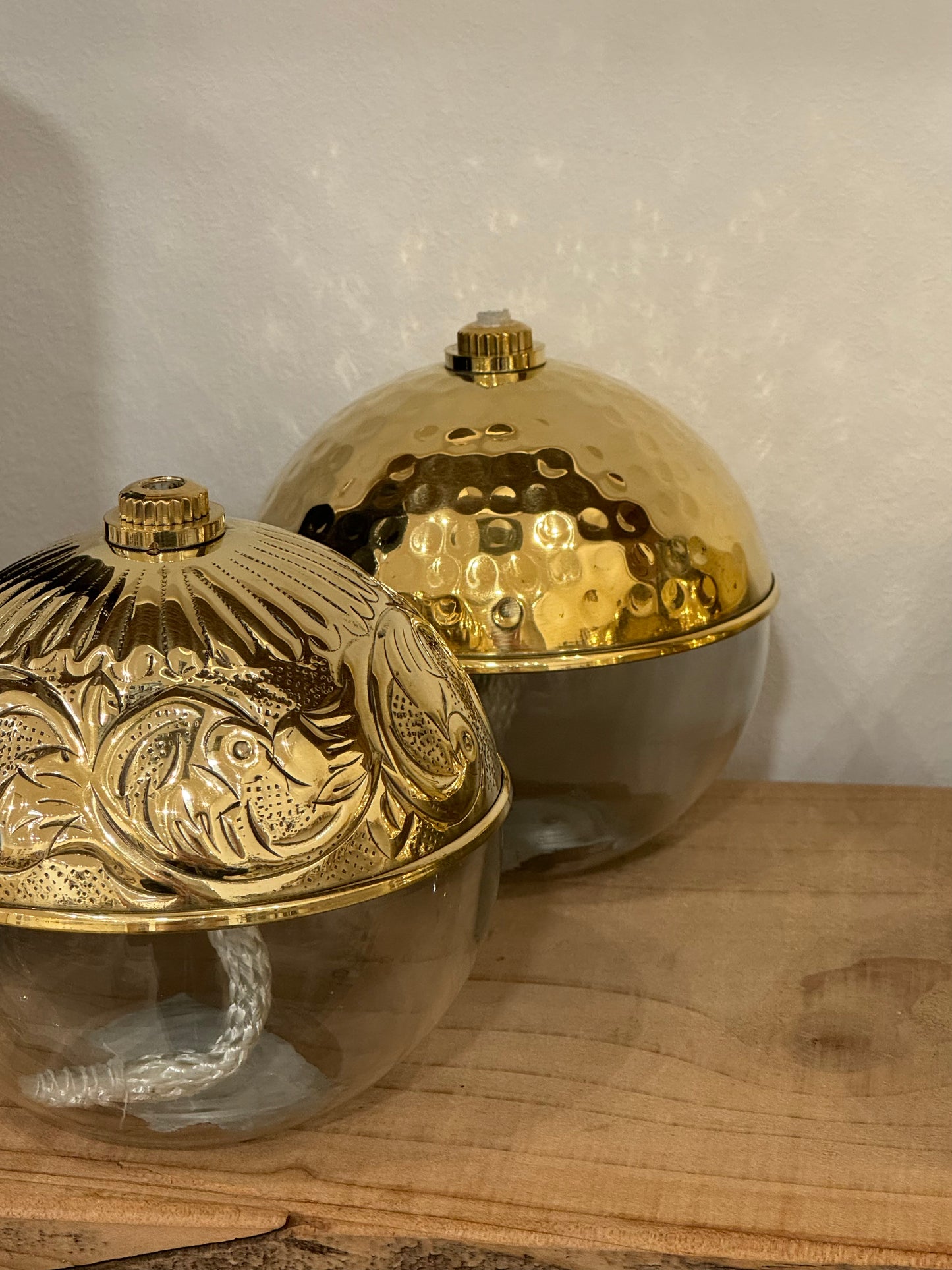 Lampe à huile dorée Nava