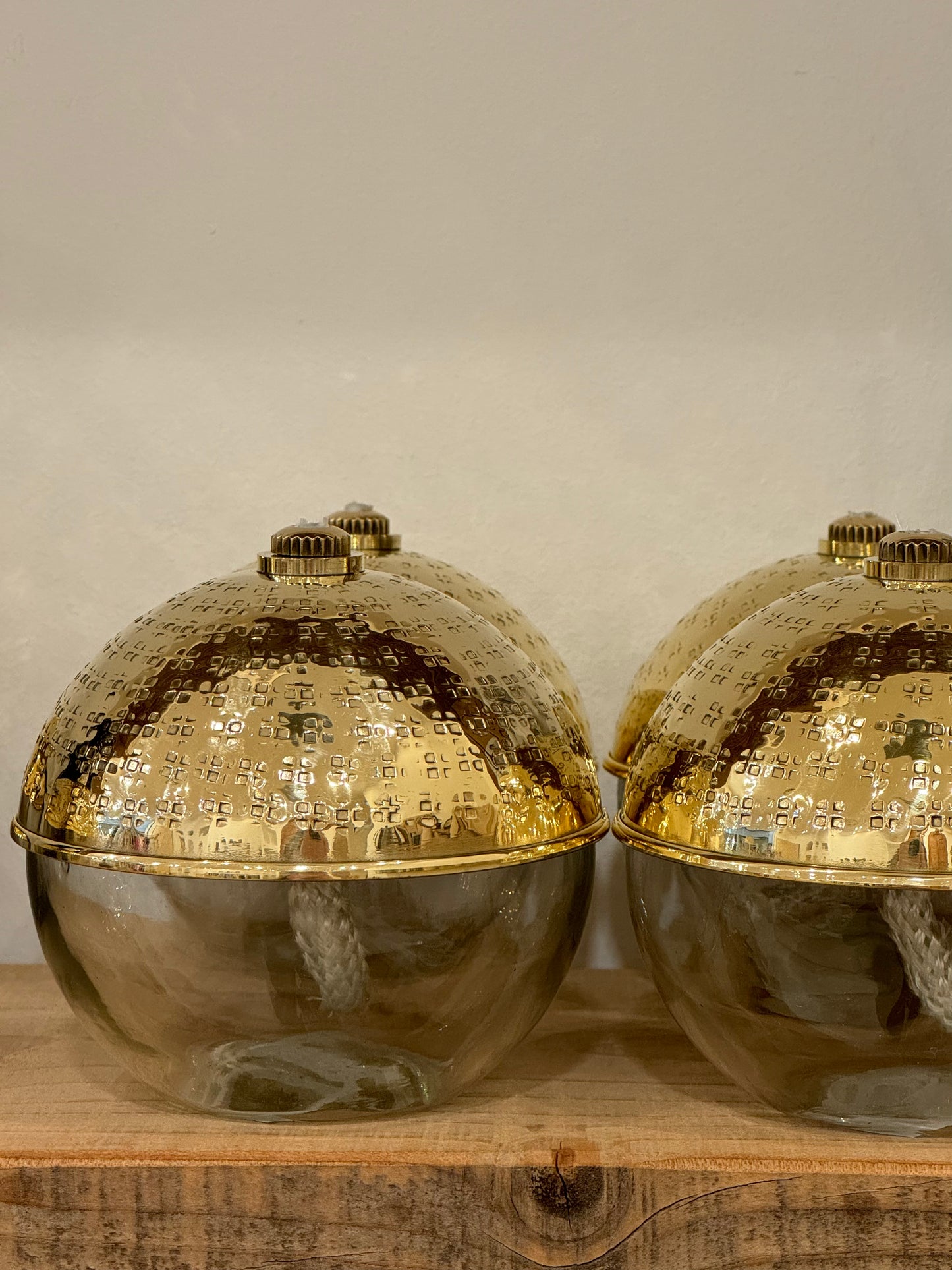 Lampe à huile dorée Eva