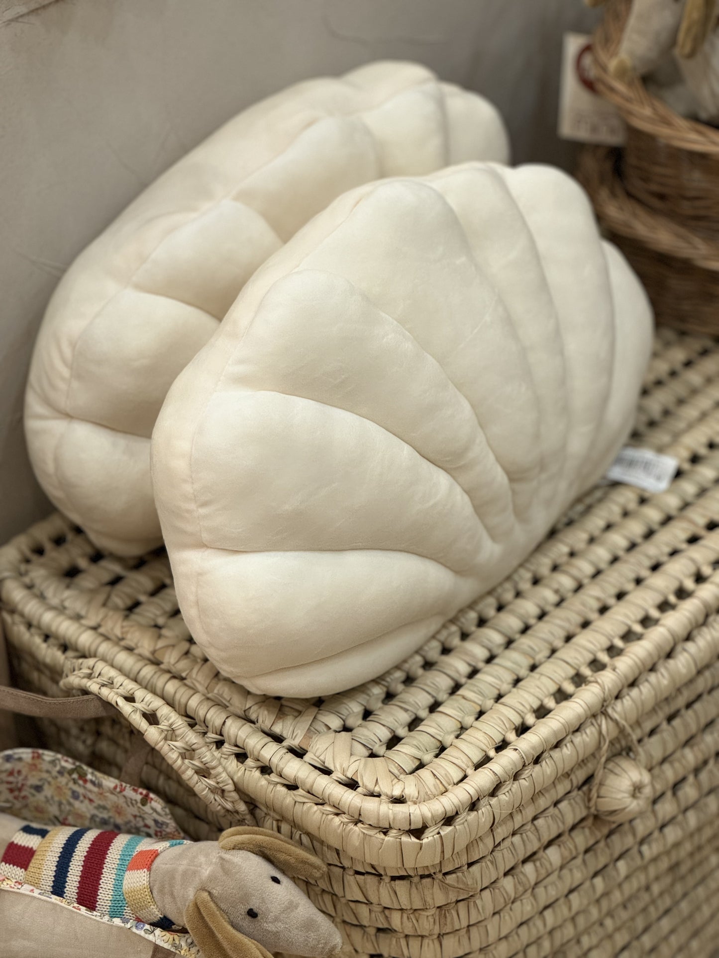 Coussin coquillage écho écru