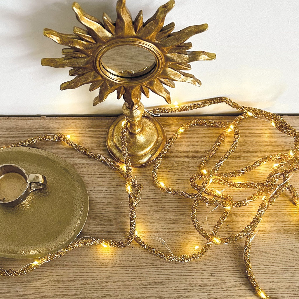 Guirlande ligne led dorées