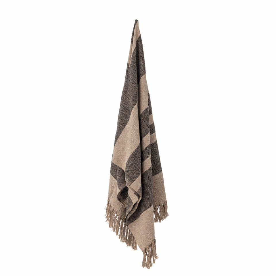 Temi Plaid, Noir, Coton recyclé