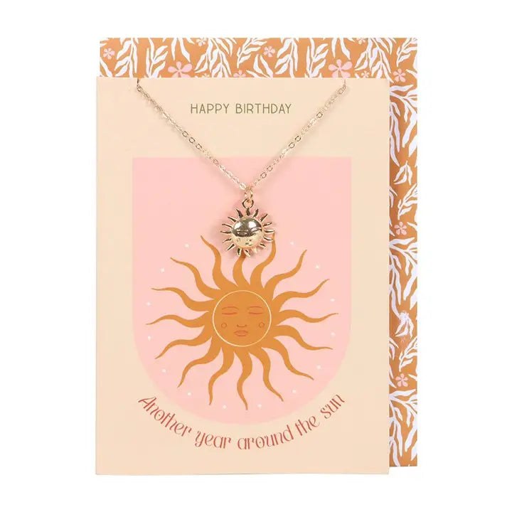 Collier Sun & carte d'anniversaire