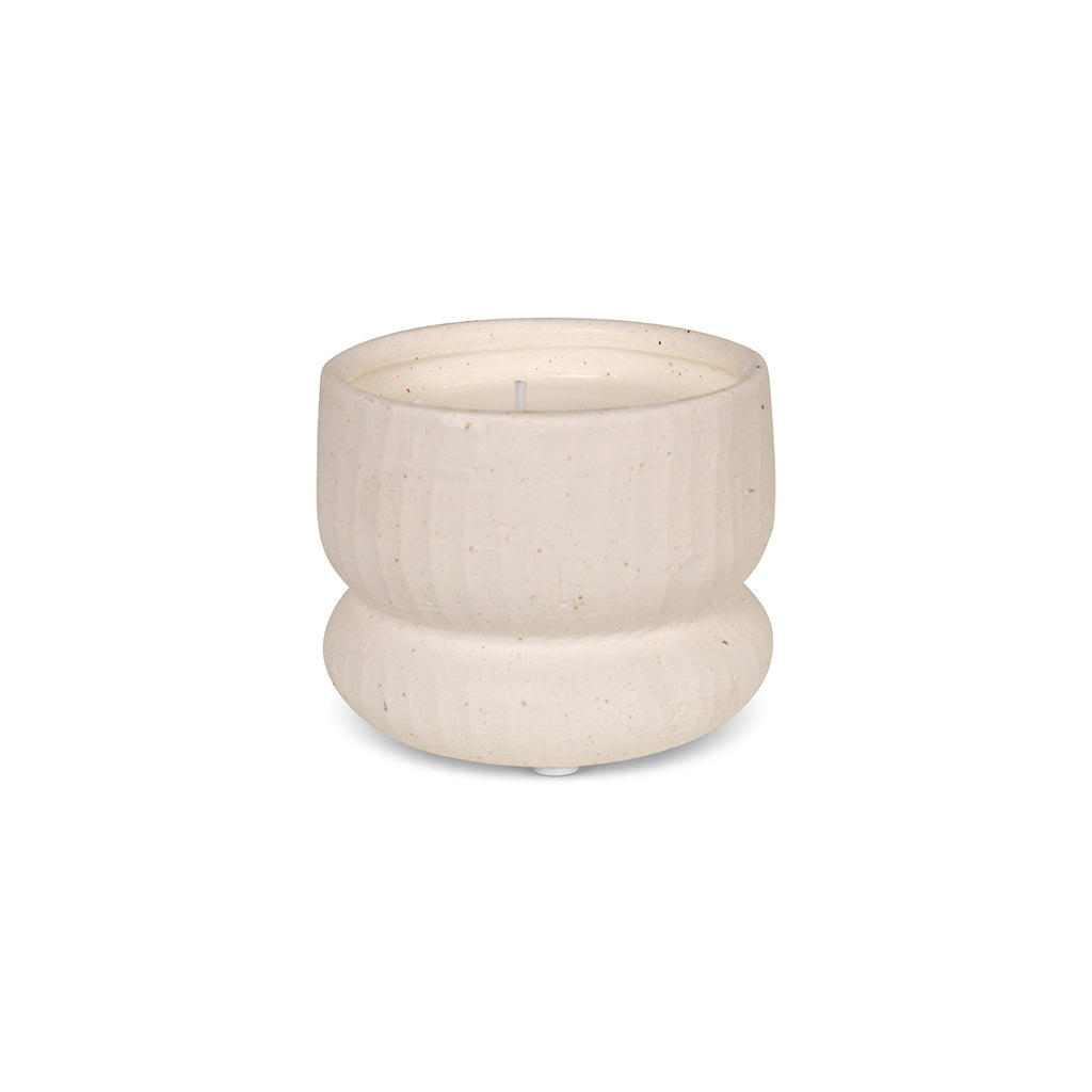 Bougie blanc texturé