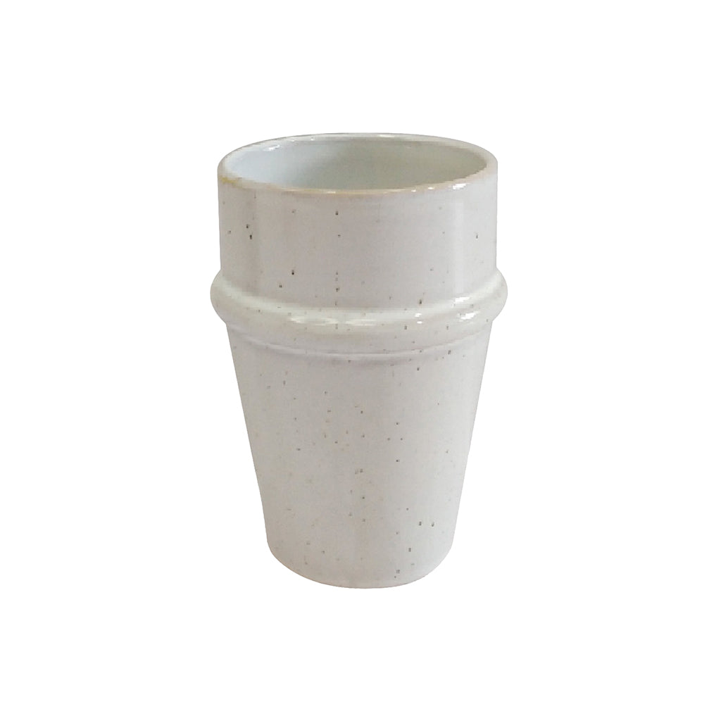 Gobelet Wabi pm full blanc moucheté