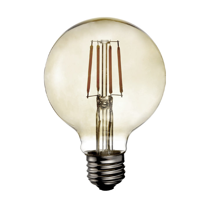 Ampoule LED Globe pm 4W E27 ambre D9,5 H13,8cm dimmable