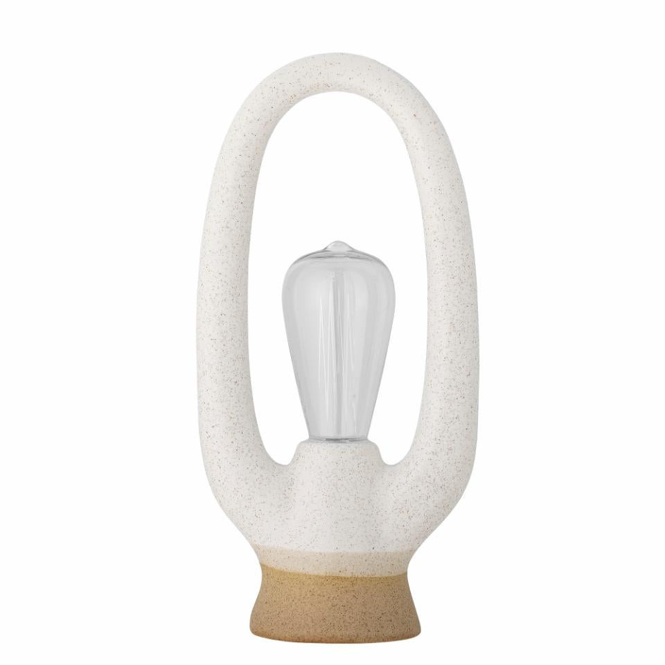 Latifa Portable Lampe, Batterie, Blanc, Grès