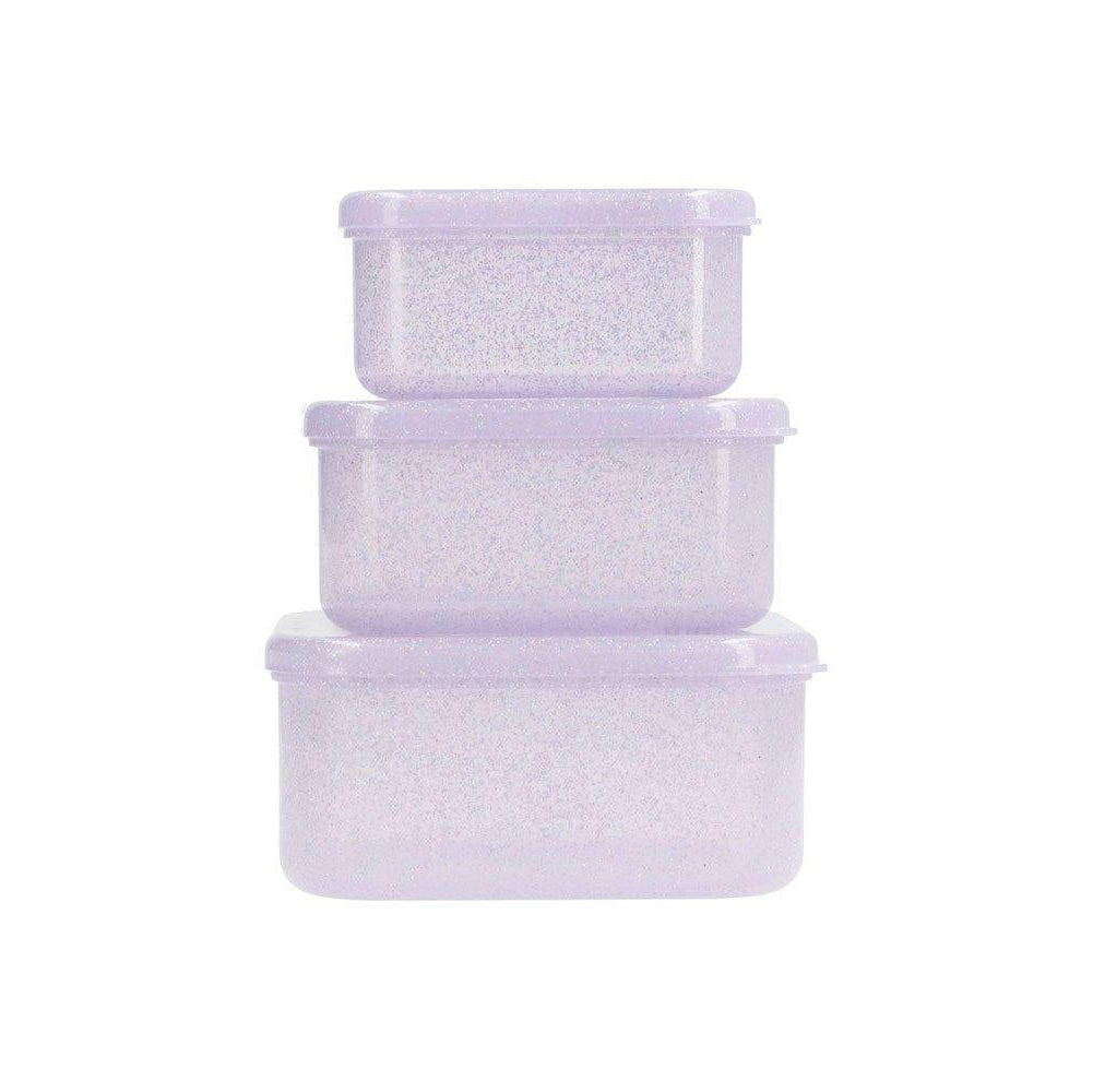 GLITTER LUNCH BOX 3PCS