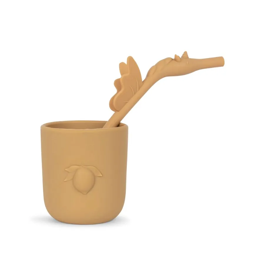ENSEMBLE GOBELET ET PAILLE ALMOND