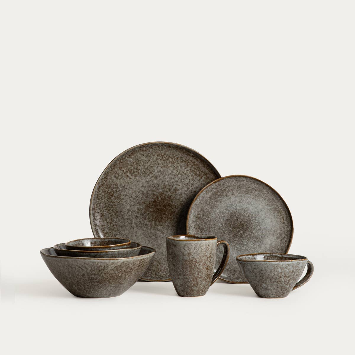 Mug | DAREL | court, gris | 0,25 l