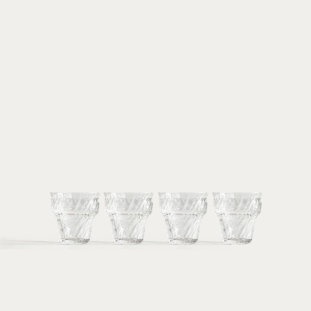 Ensemble de verres | TOKKA | à motifs, 4 pièces | 0,21 l