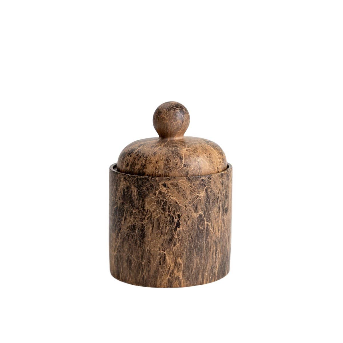 Conteneur | LYSEON | marron, rond | 11,5 x 11,5 x 16 cm