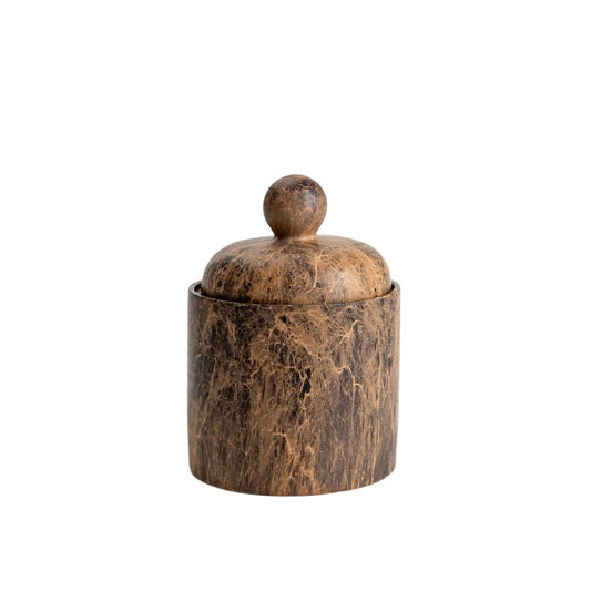 Conteneur | LYSEON | marron, rond | 11,5 x 11,5 x 16 cm