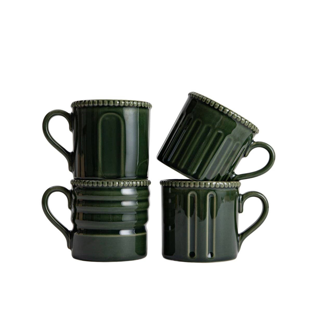 Set de mugs | KOBBI | vert, 0,4 l | 4 pièces
