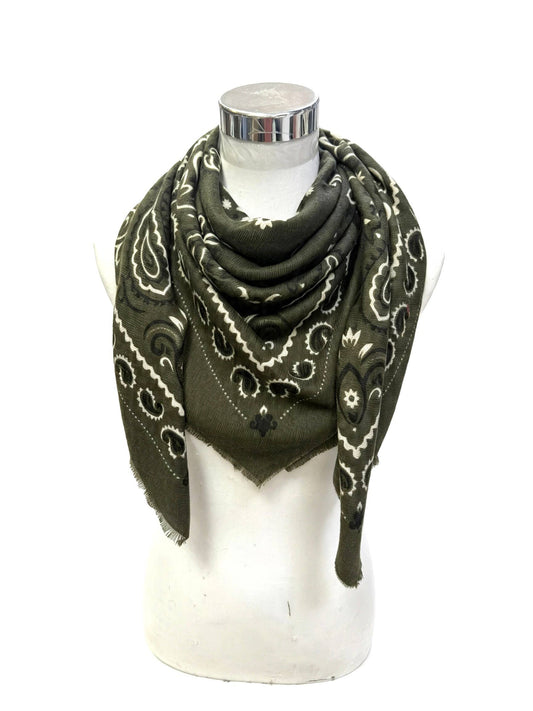 Grand Carré Lainé Bandana Kaki