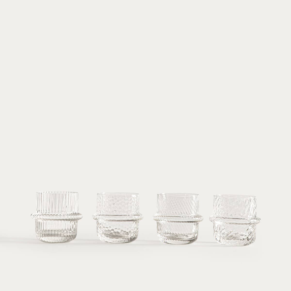Ensemble de verres | NORAN | à motif, lot de 4 pièces | 0,21 l