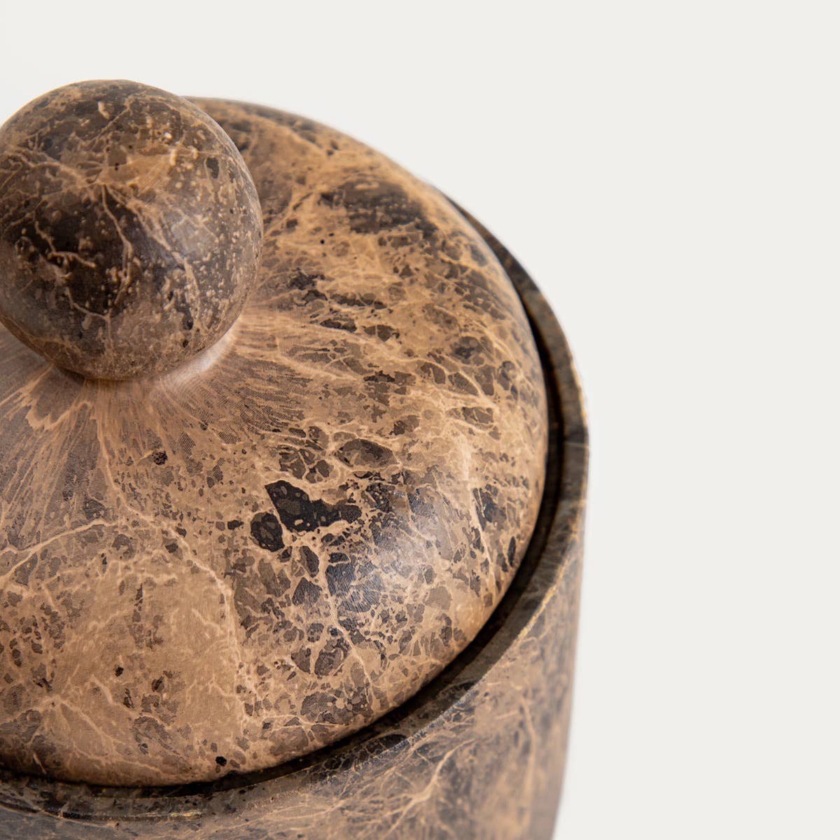 Conteneur | LYSEON | marron, rond | 11,5 x 11,5 x 16 cm