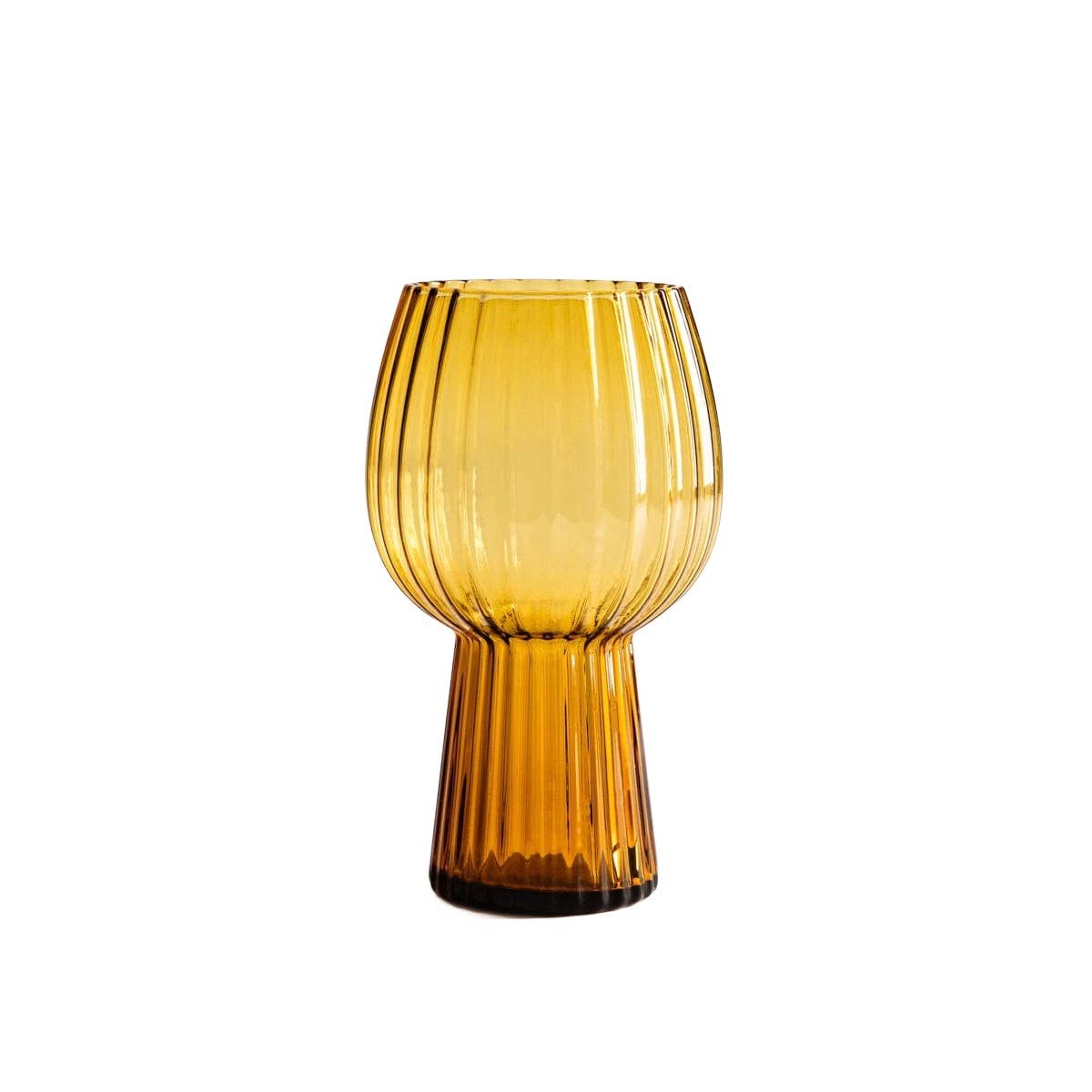 Verre | AZERA | haut, cannelé, ambré | 0,55 l