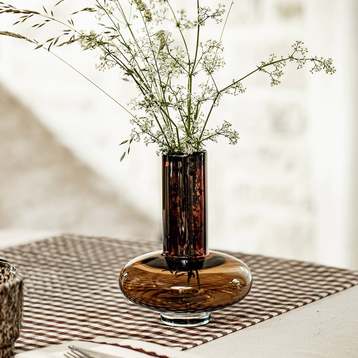 Vase | MONERA | verre ambré | 13,5 x 18 cm