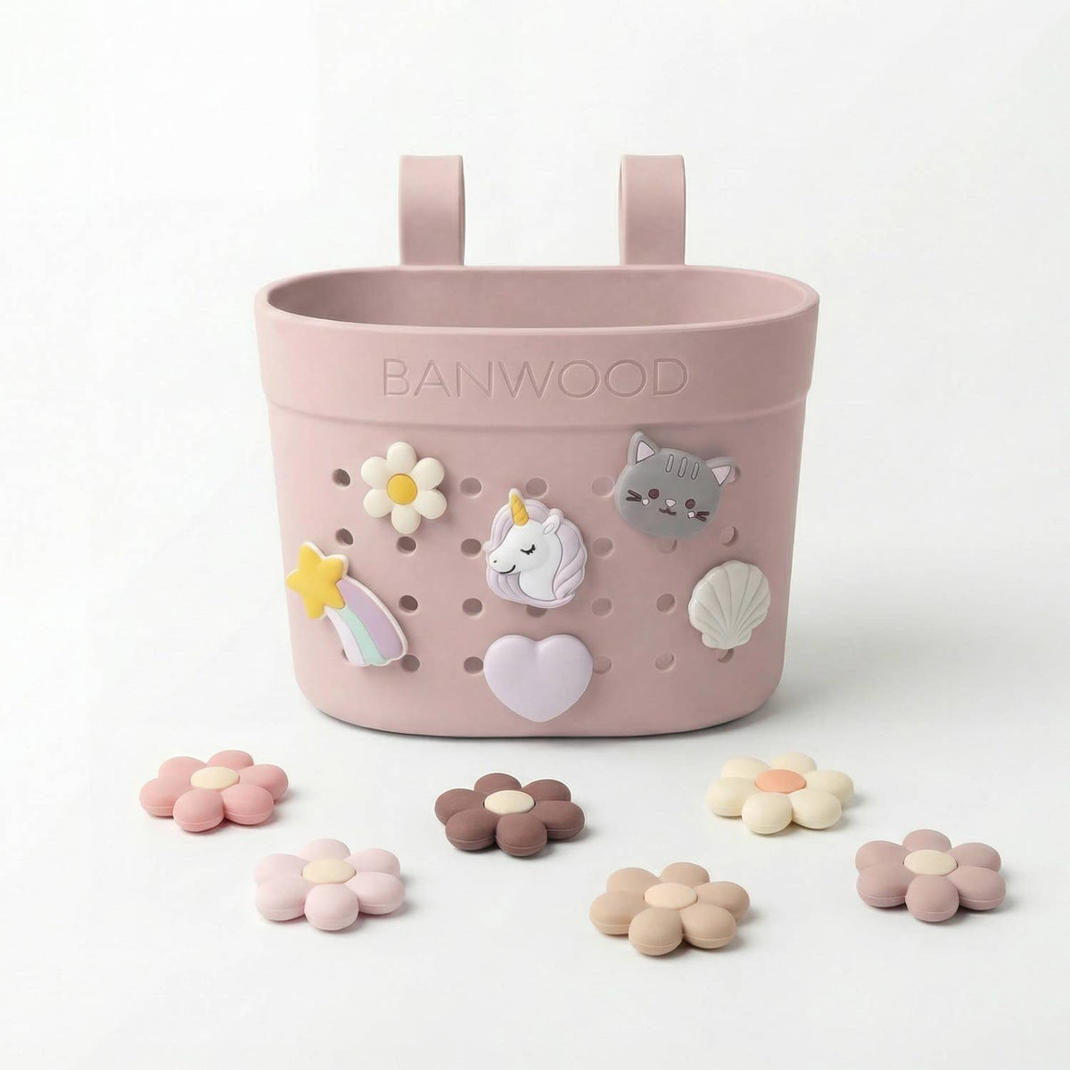 BANWOOD PANIER PIN & RIDE - ROSE PÂLE