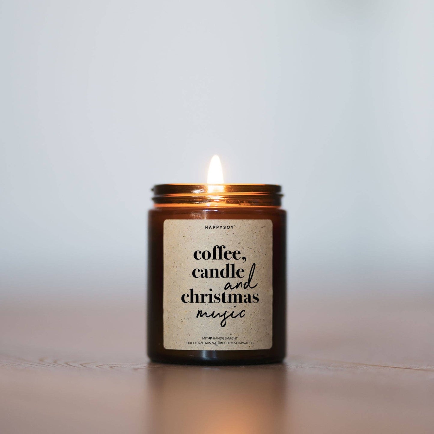 Bougie parfumée | Café, bougie et musique de Noël