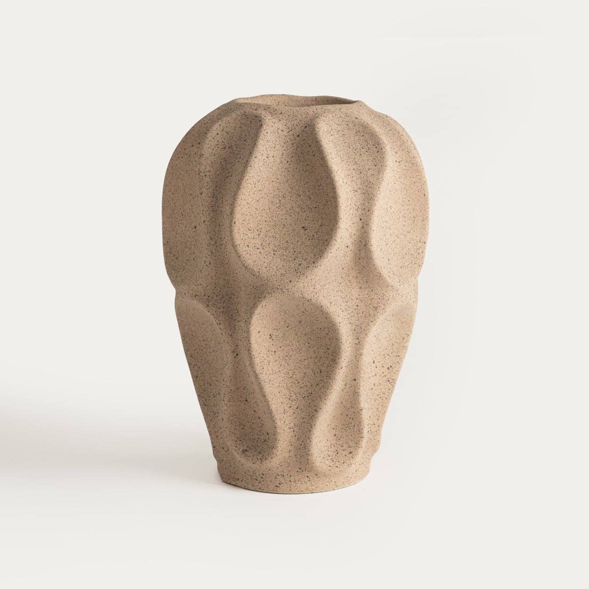 Vase | BELLARO | céramique beige avec motifs décoratifs