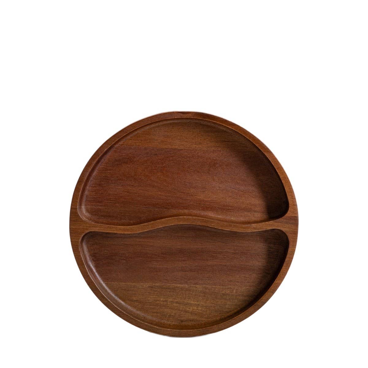 MOOKA | plateau en bois d'acacia à deux compartiments | 26 cm
