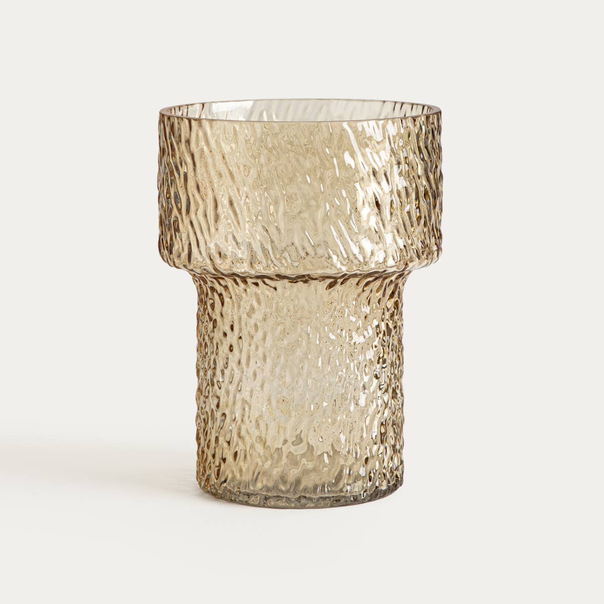 Vase | MIRELLE | verre beige | 15,7 x 21 cm