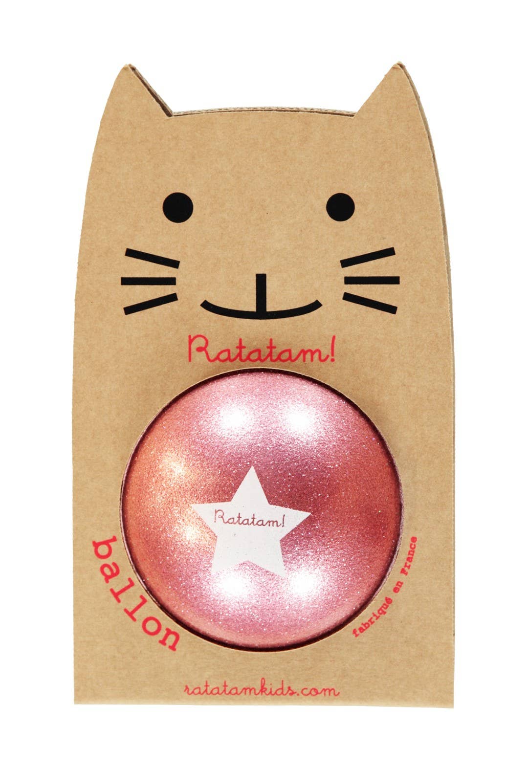 Grand ballon rose pailleté 22 cm