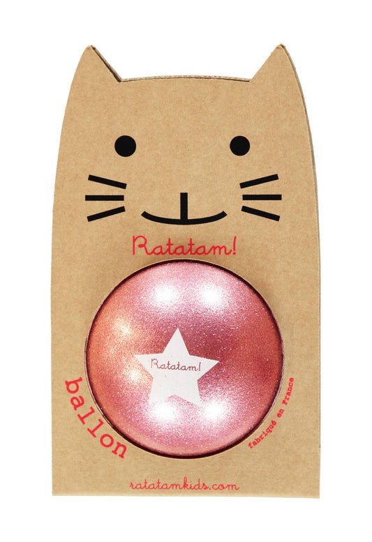 Grand ballon rose pailleté 22 cm