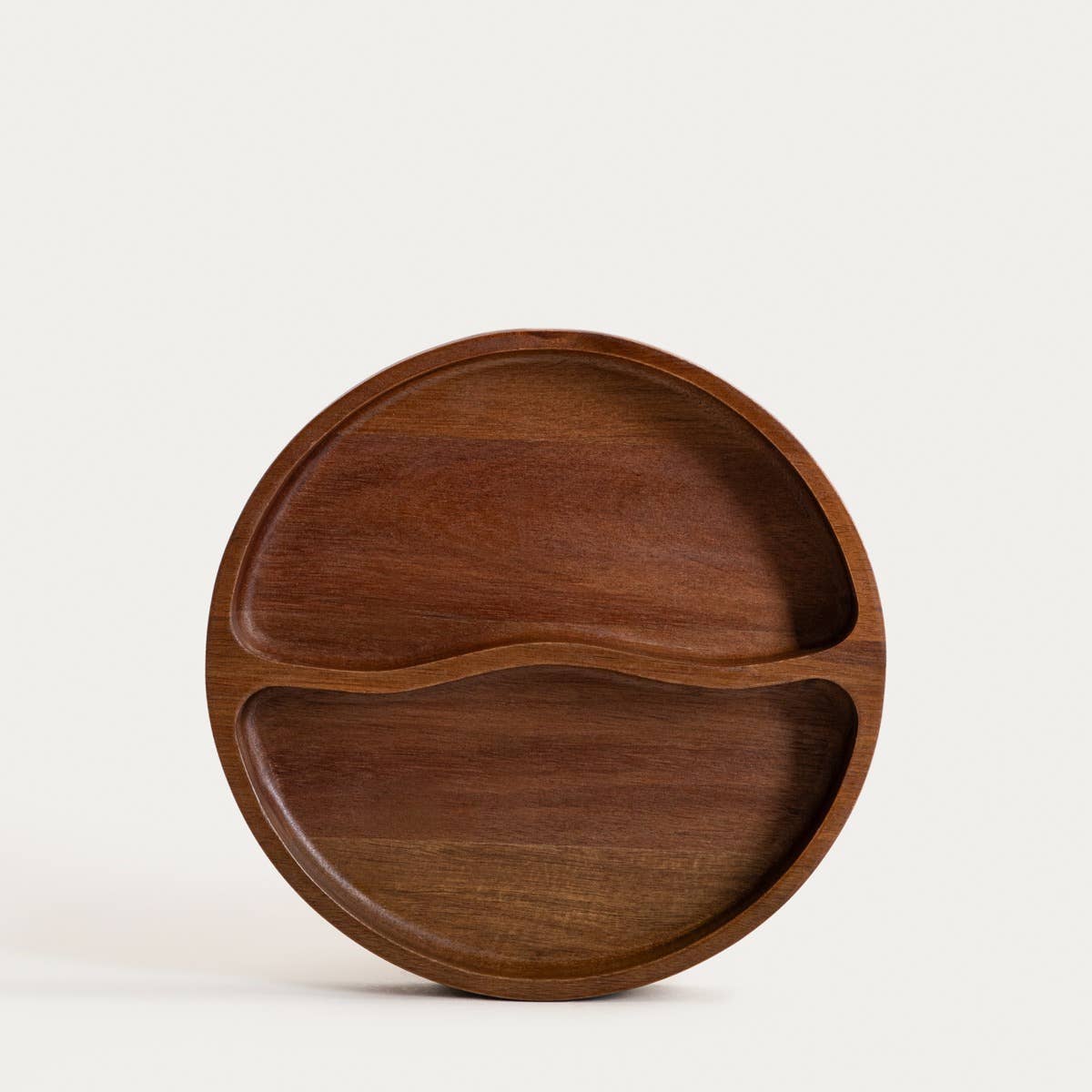 MOOKA | plateau en bois d'acacia à deux compartiments | 26 cm