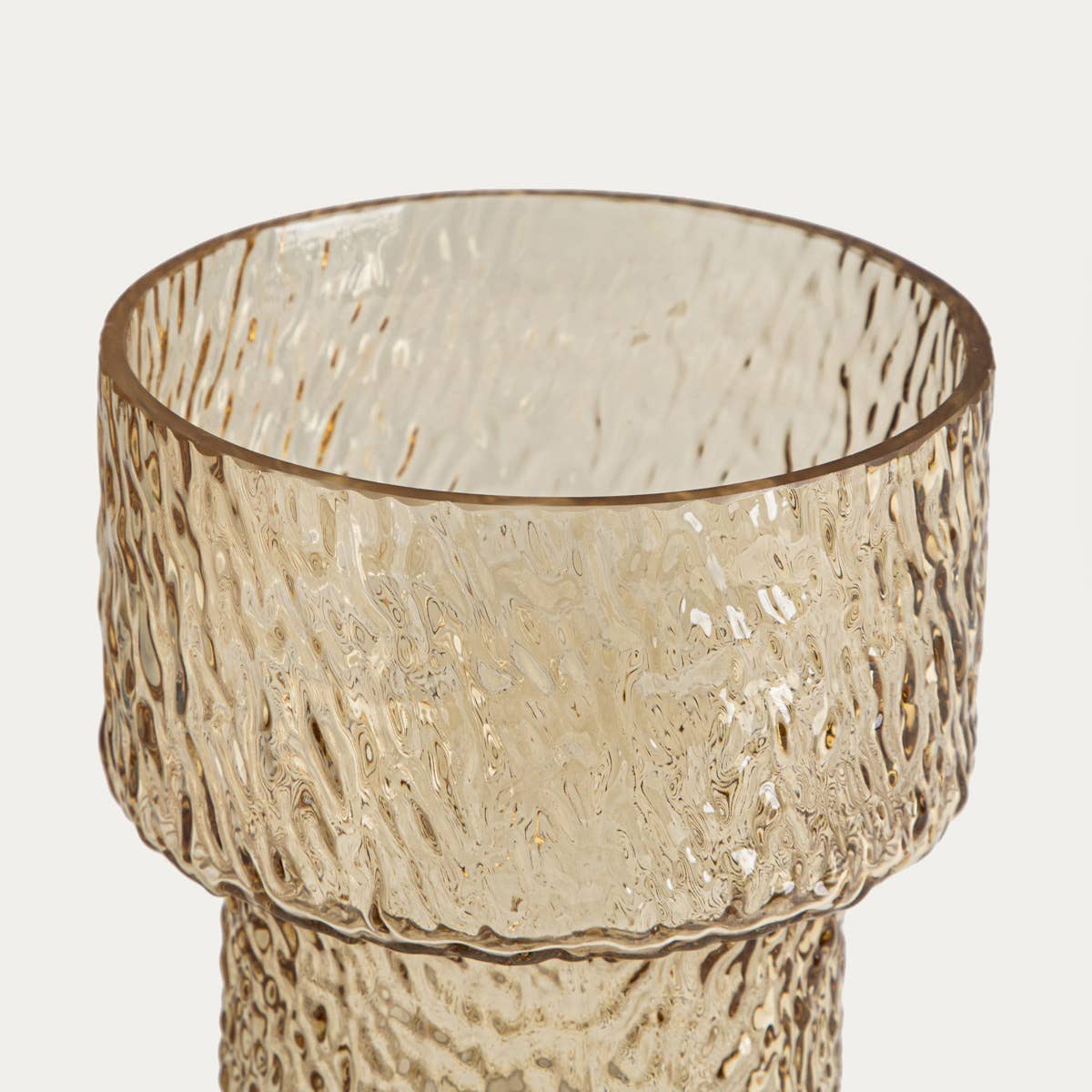Vase | MIRELLE | verre beige | 15,7 x 21 cm