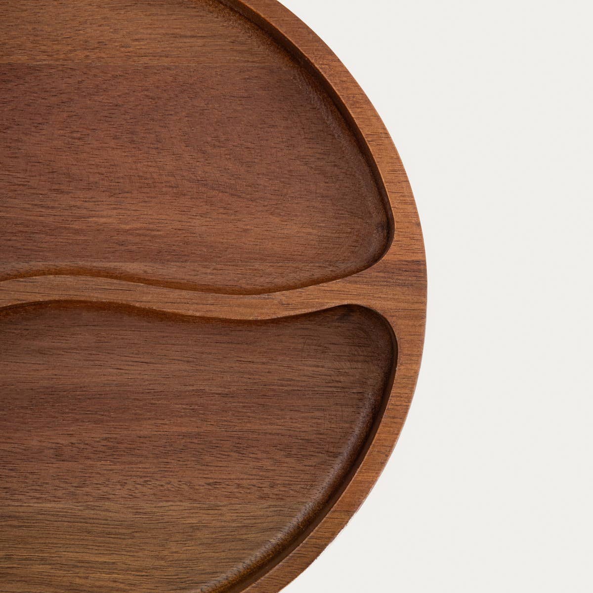MOOKA | plateau en bois d'acacia à deux compartiments | 26 cm