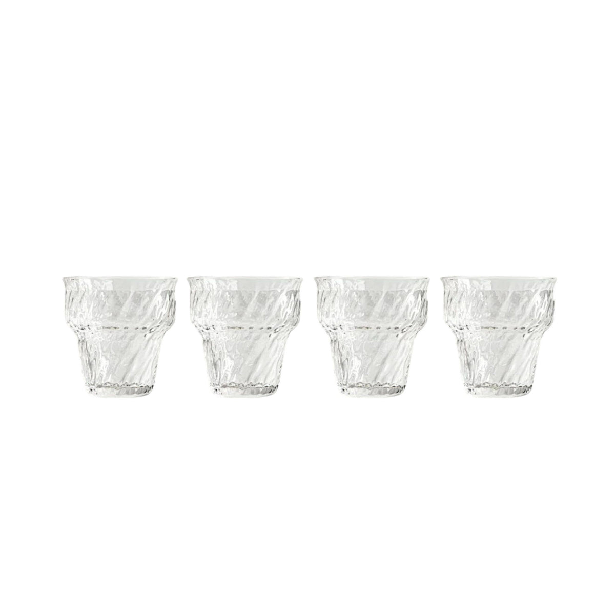 Ensemble de verres | TOKKA | à motifs, 4 pièces | 0,21 l
