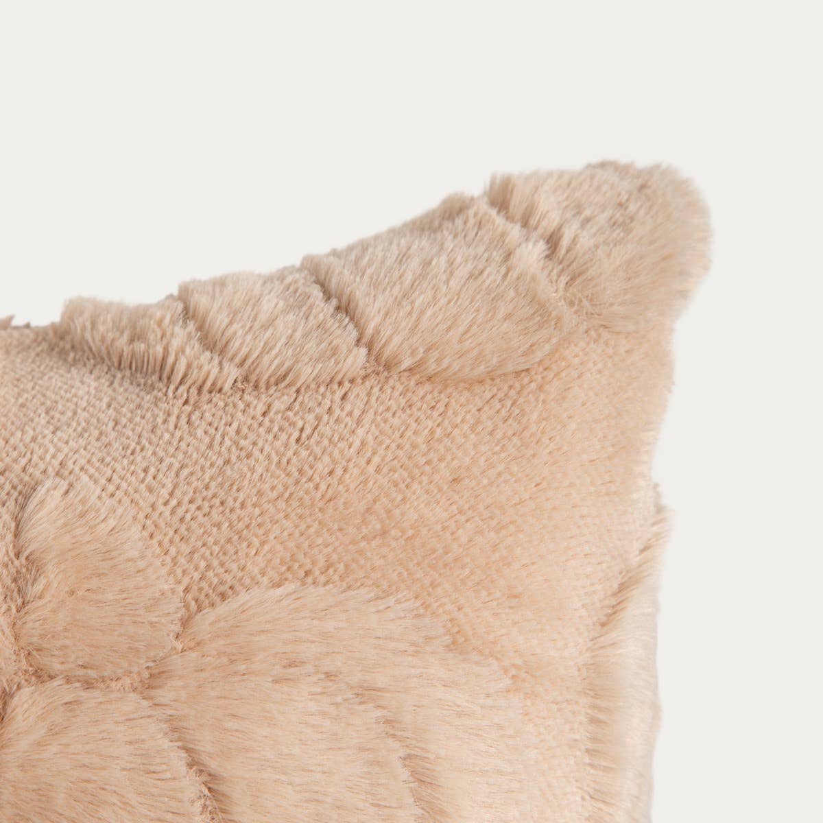 Housse de coussin | MATARA | avec un effet texturé en beige citrouille