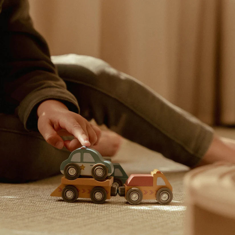 Ensemble de véhicules en bois