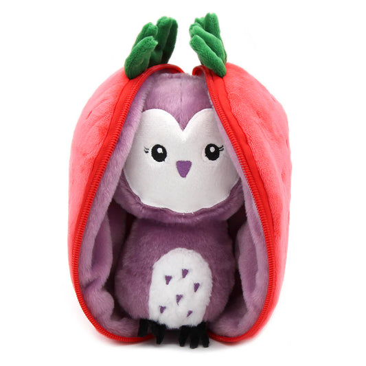 PELUCHE VIOLET FRAISE