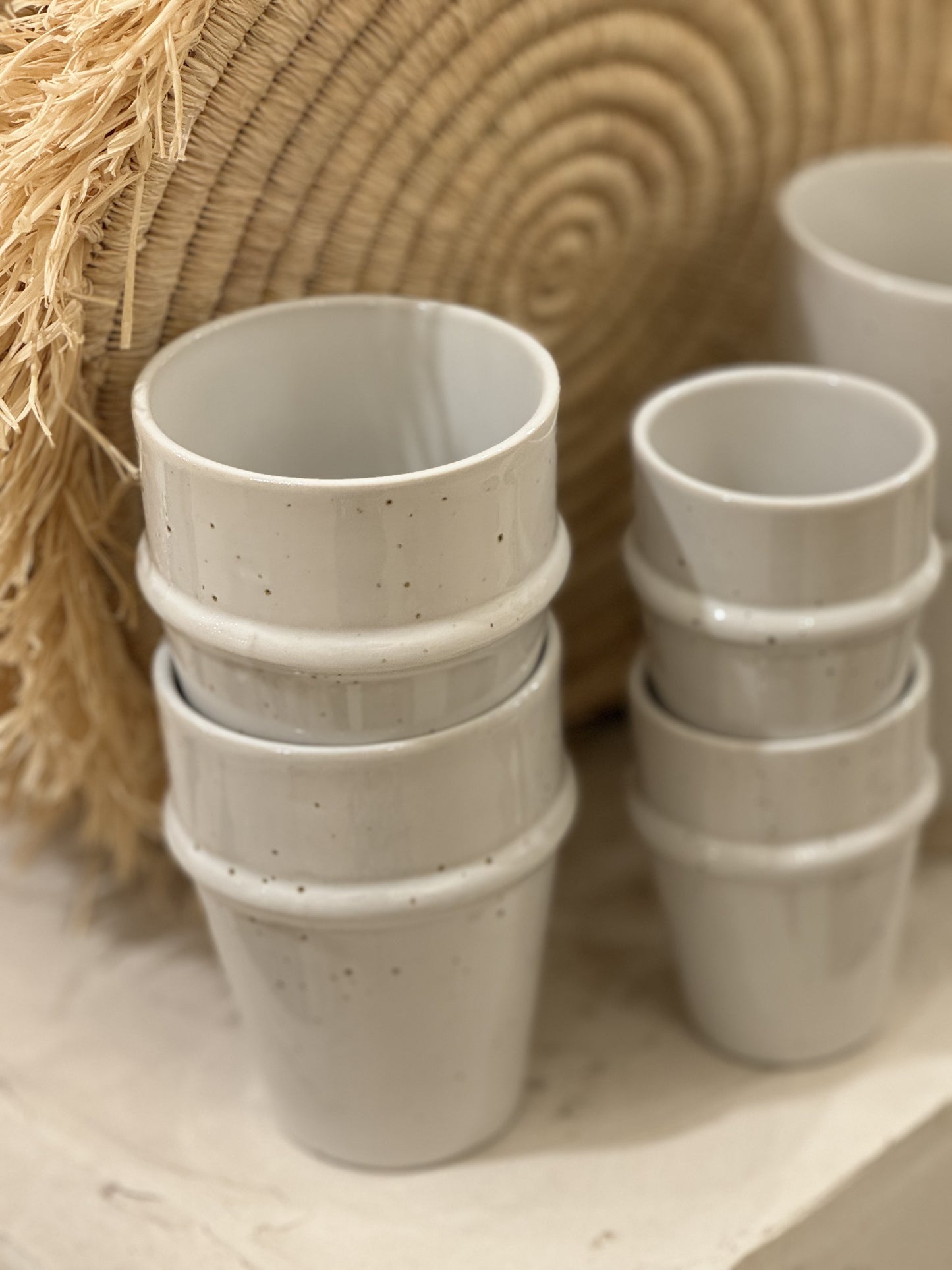 Gobelet Wabi gm full blanc moucheté