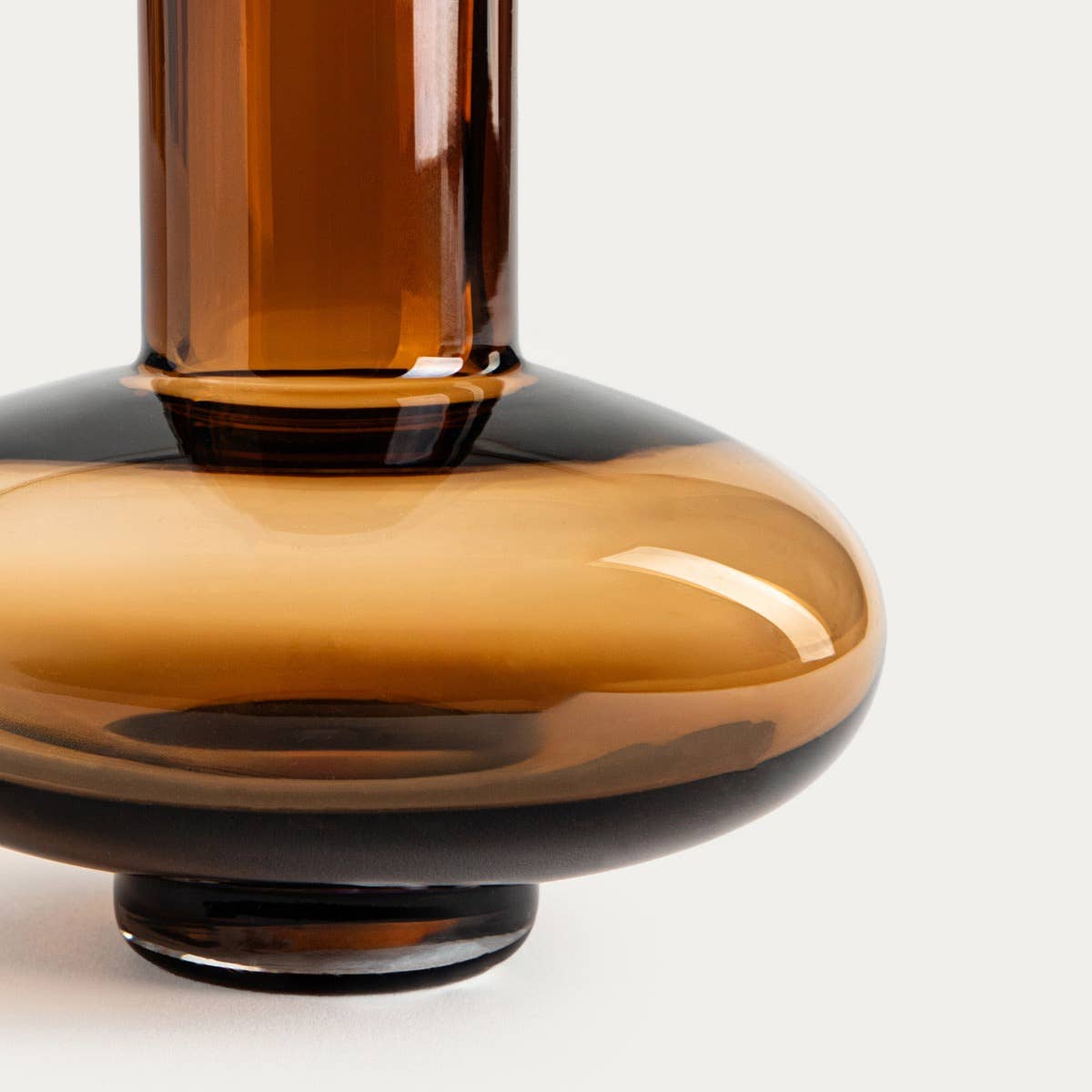 Vase | MONERA | verre ambré | 13,5 x 18 cm
