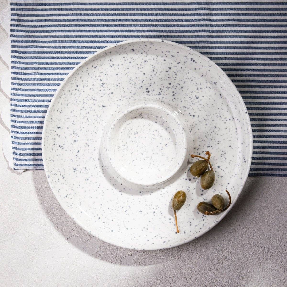 Plat de service | CAVIANO | céramique à pois