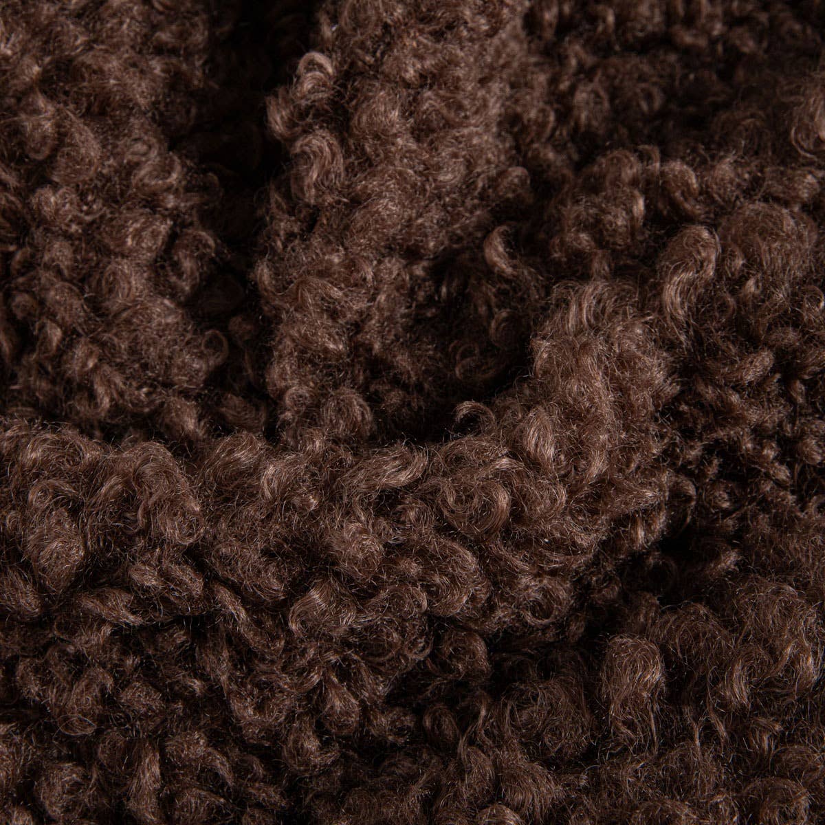 Couverture | SOLANO | bouclé brun à texture en boucles